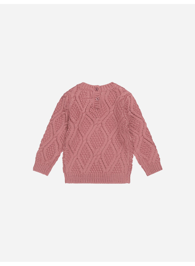 Koko Noko FW22- Sweater Is With Crewneck - Dark Old Pink