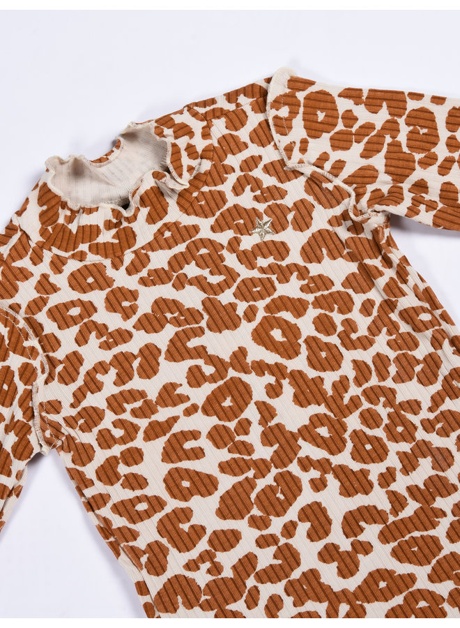 Like Flo FW22- Baby Solid Rib Rollneck - Animal