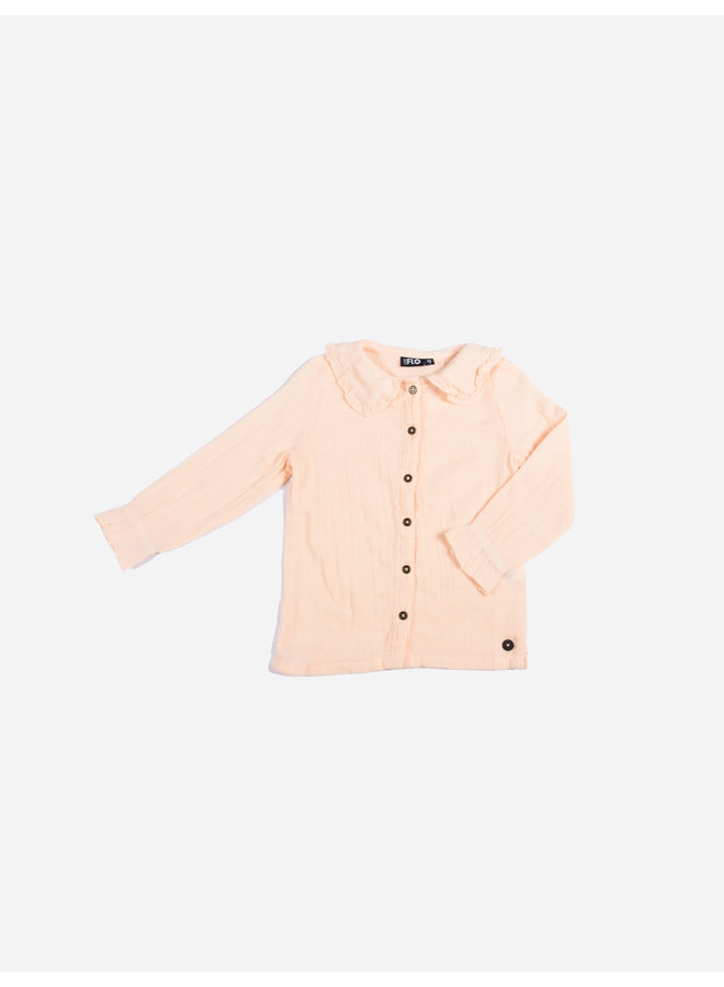 Like Flo FW22- Baby Girls Double Face Blouse Big Collar- Sorbet