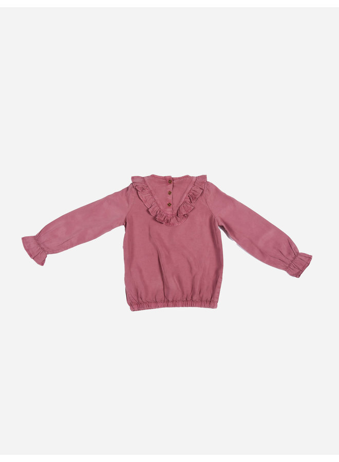 Like Flo FW22- Baby Girl Tencell Twill Ruffle Blouse - Lilac