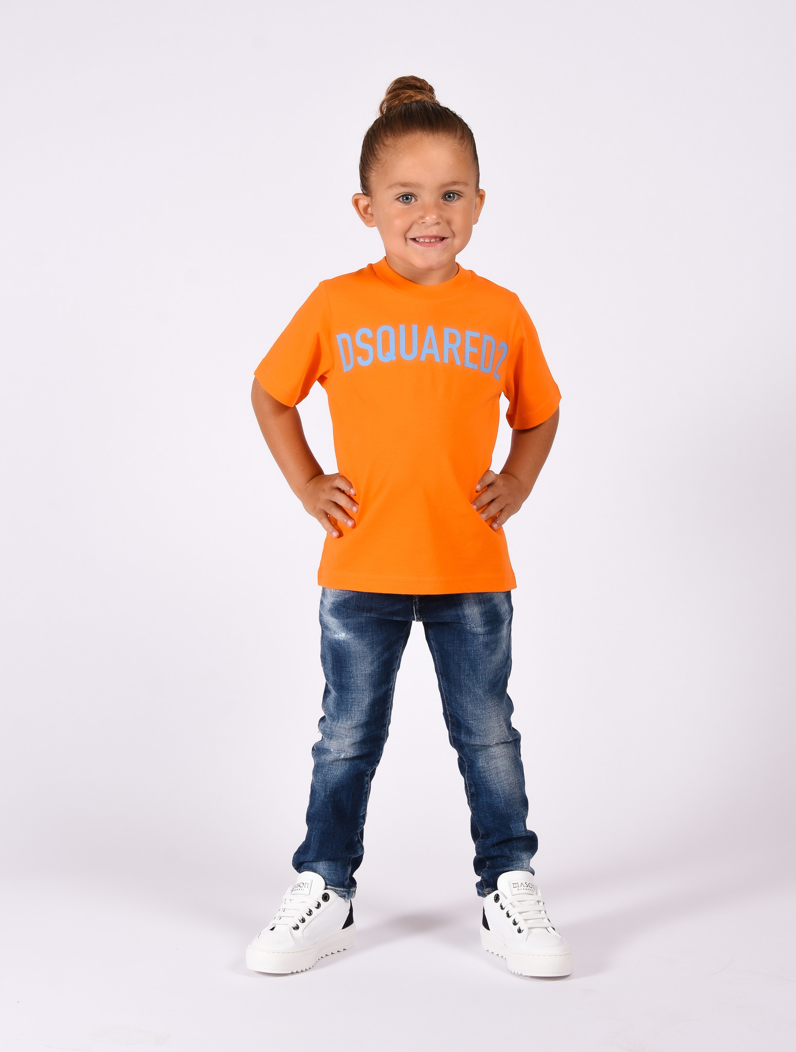 Dsquared2 Kids FW22 T-shirt Slouch Fit - Orange - Kids