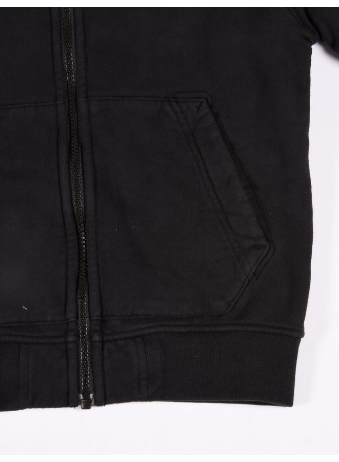 Stone Island FW22- Hooded Full Zipper Sweatshirt - Black