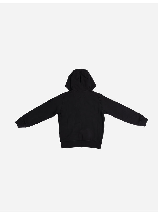 Stone Island FW22- Hooded Full Zipper Sweatshirt - Black
