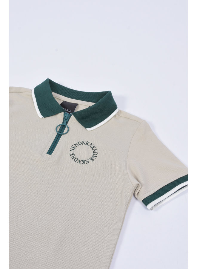 Nik&Nik FW22 - Wave Logo Polo - Grey Beige