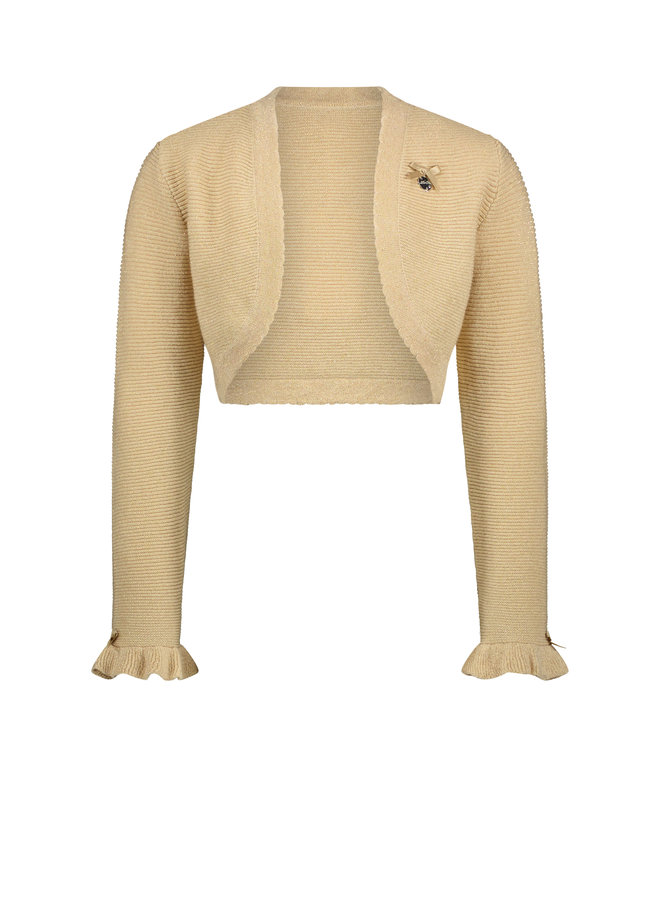 Le Chic SS23 - Omara Lurex Knit Bolero- Champagne