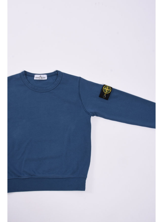 Stone Island SS23 - Felpa Logo-Patch Crewneck Sweatshirt - Royal Blue