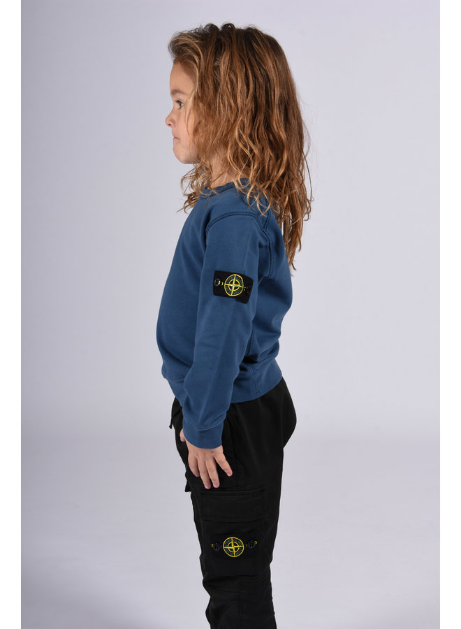 Stone Island SS23 - Felpa Logo-Patch Crewneck Sweatshirt - Royal Blue