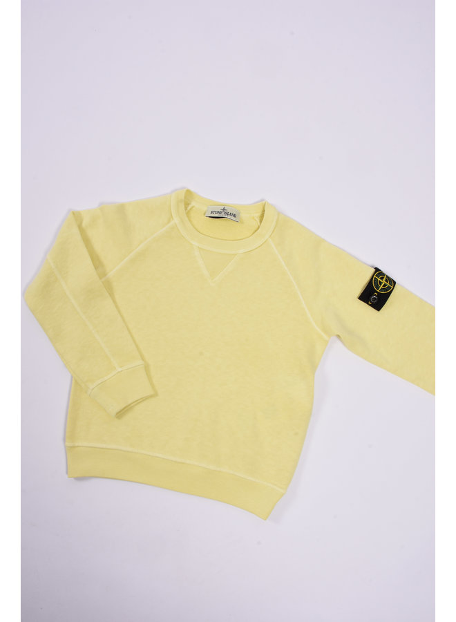 Stone Island SS23 - Felpa Logo-Patch Sweatshirt - Lemon