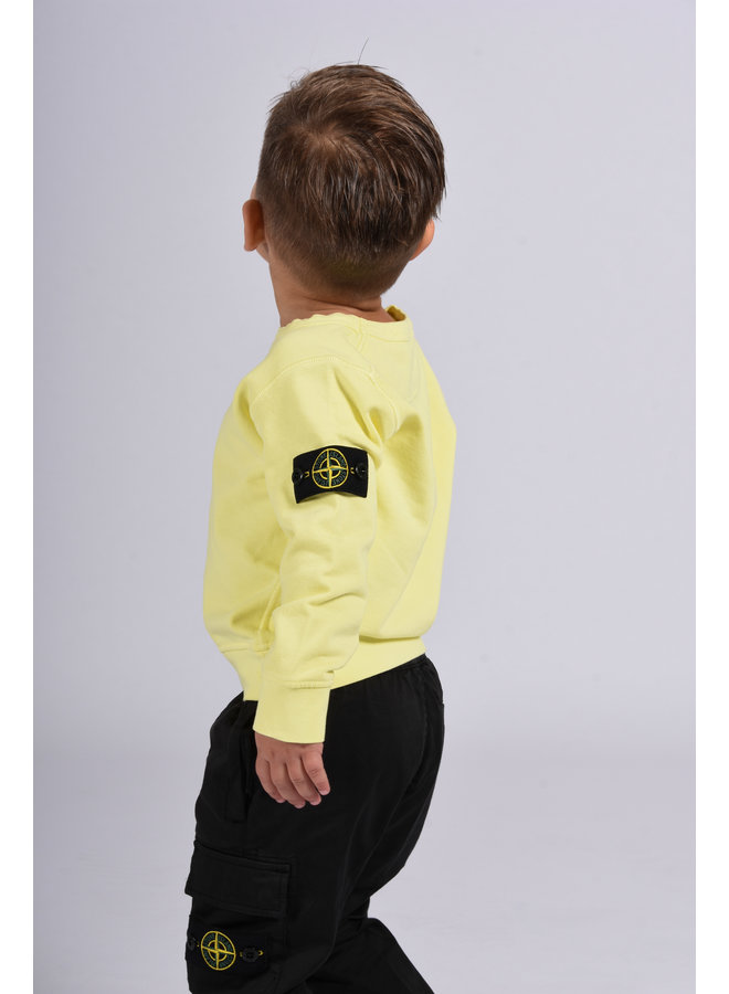 Stone Island SS23 - Felpa Logo-Patch Crewneck Sweatshirt - Lemon