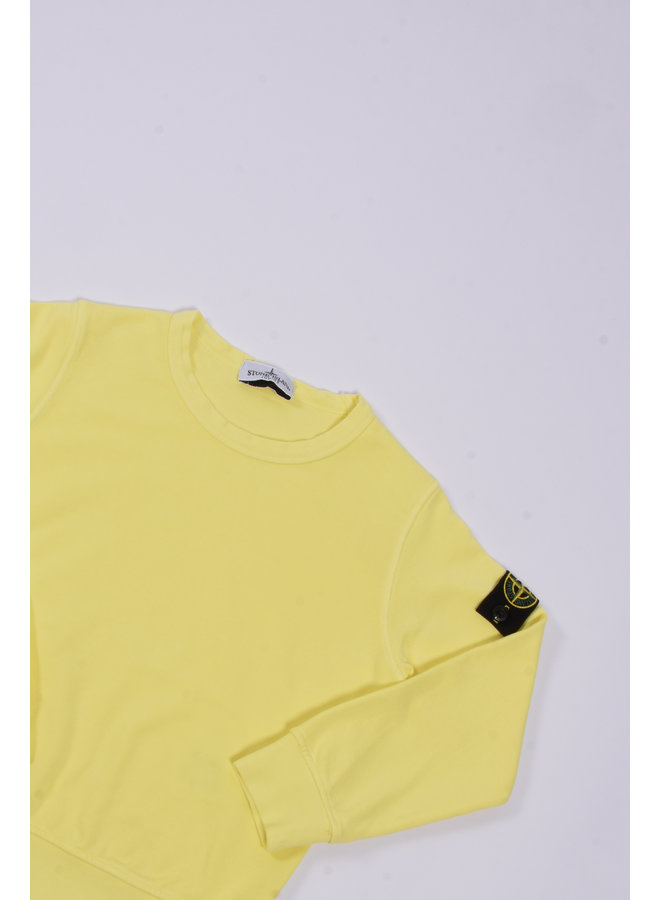 Stone Island SS23 - Felpa Logo-Patch Crewneck Sweatshirt - Lemon