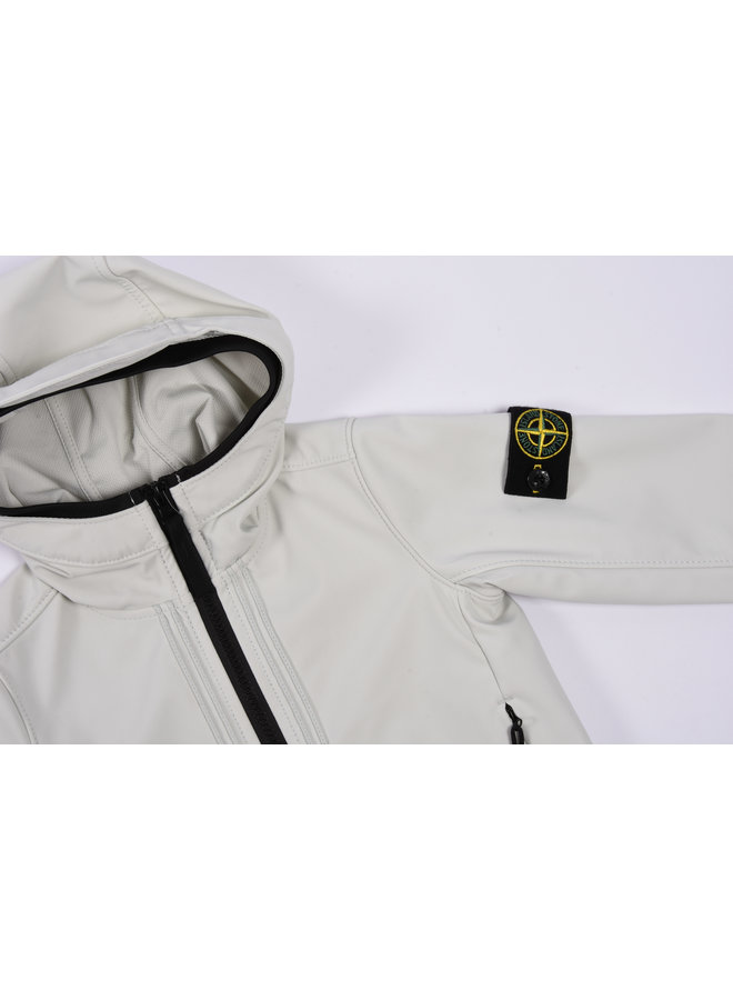 Stone Island SS23 - Logo-Patch Soft Shell Jacket - Pearl Grey