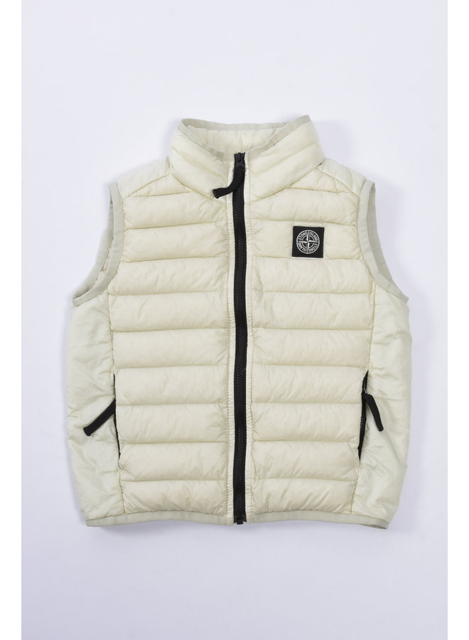 Stone Island SS23 - Logo-Patch Down Bodywarmer - Pearl Grey