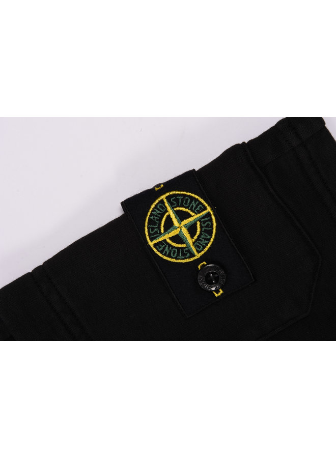 Stone Island SS23 - Felpa Logo-Patch Bermuda Shorts - Black