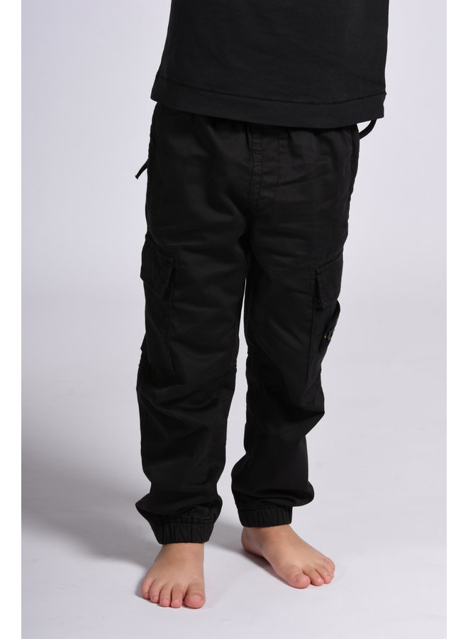 Stone Island SS23 - Logo-Patch Tapered Cargo Pants - Black