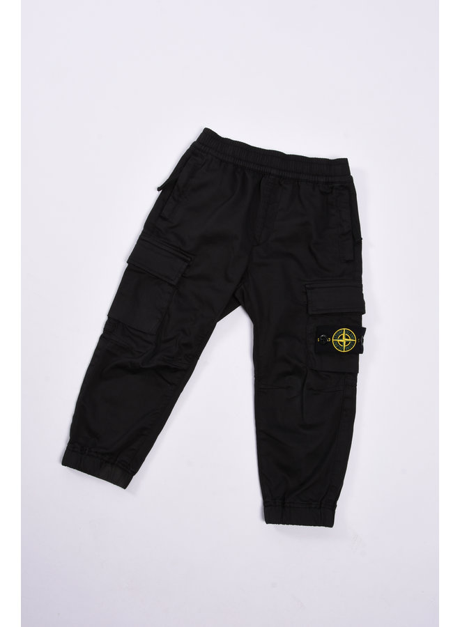 Stone Island SS23 - Logo-Patch Tapered Cargo Pants - Black