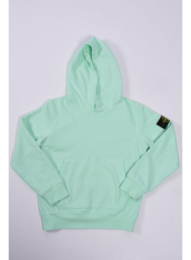 Stone Island SS23 - Felpa Logo-Patch Hoodie - Aqua