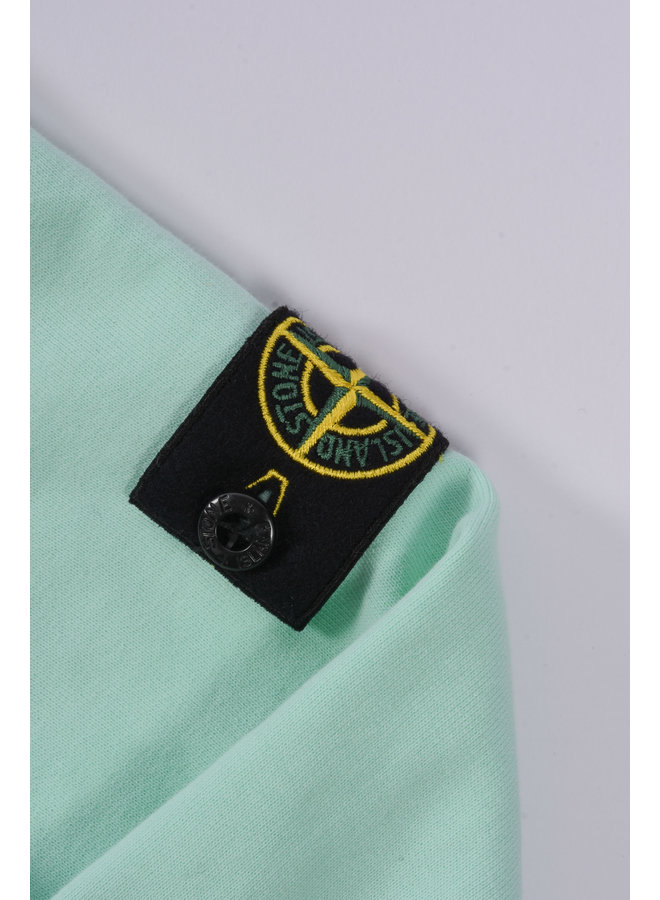 Stone Island SS23 - Felpa Logo-Patch Hoodie - Aqua