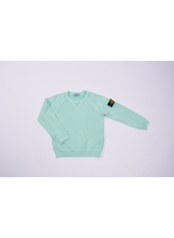 Stone Island SS23 - Felpa Logo-Patch Sweatshirt - Aqua