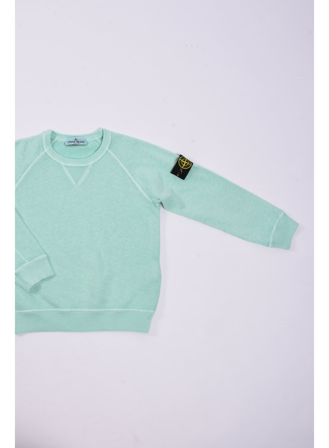 Stone Island SS23 - Felpa Logo-Patch Sweatshirt - Aqua