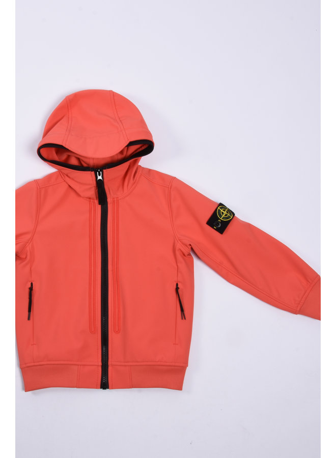 Stone Island SS23 - Logo-Patch Soft Shell Jacket - Coral