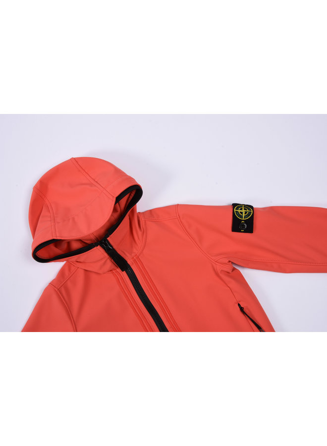 Stone Island SS23 - Logo-Patch Soft Shell Jacket - Coral