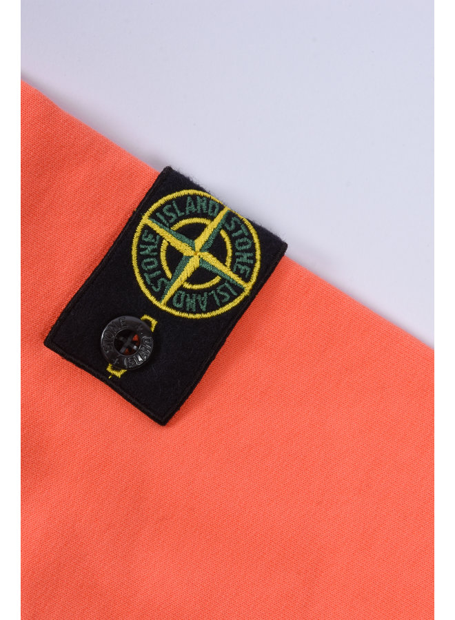 Stone Island SS23 - Felpa Logo-Patch Crewneck Sweatshirt - Coral