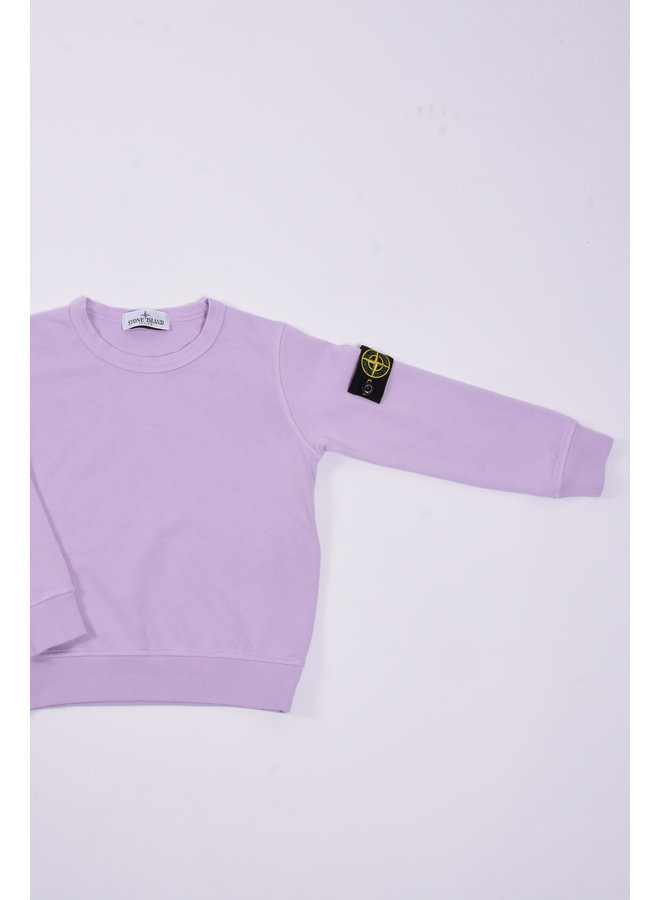 Stone Island SS23 - Felpa Logo-Patch Crewneck Sweatshirt - Lilac