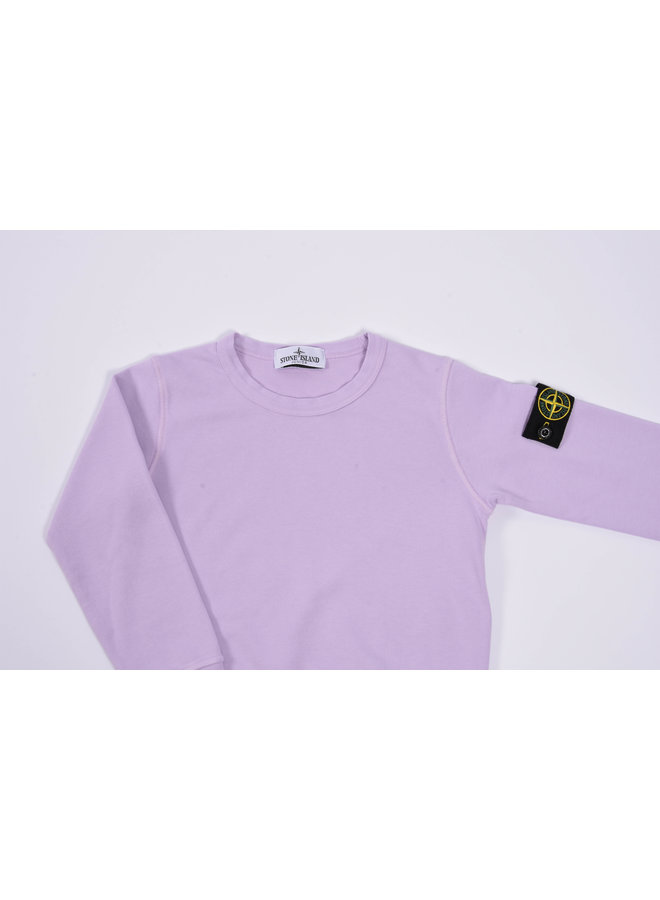 Stone Island SS23 - Felpa Logo-Patch Crewneck Sweatshirt - Lilac