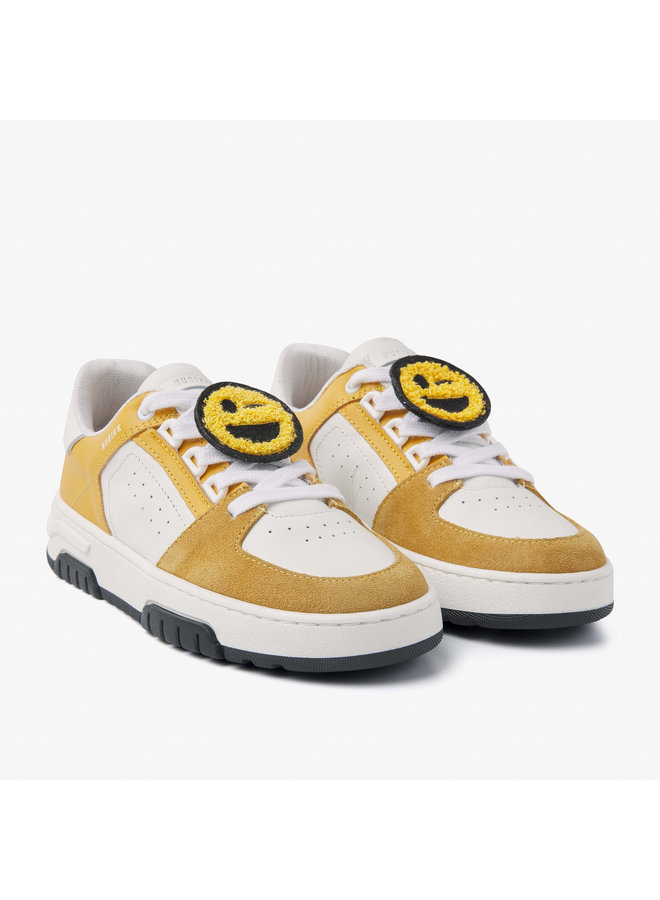 Nubikk Kids SS23 - Basket Buxton JR - White Leather / Yellow