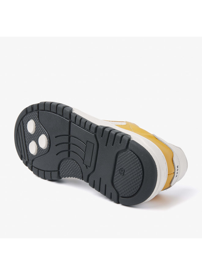 Nubikk Kids SS23 - Basket Buxton JR - White Leather / Yellow