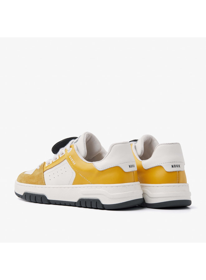 Nubikk Kids SS23 - Basket Buxton JR - White Leather / Yellow