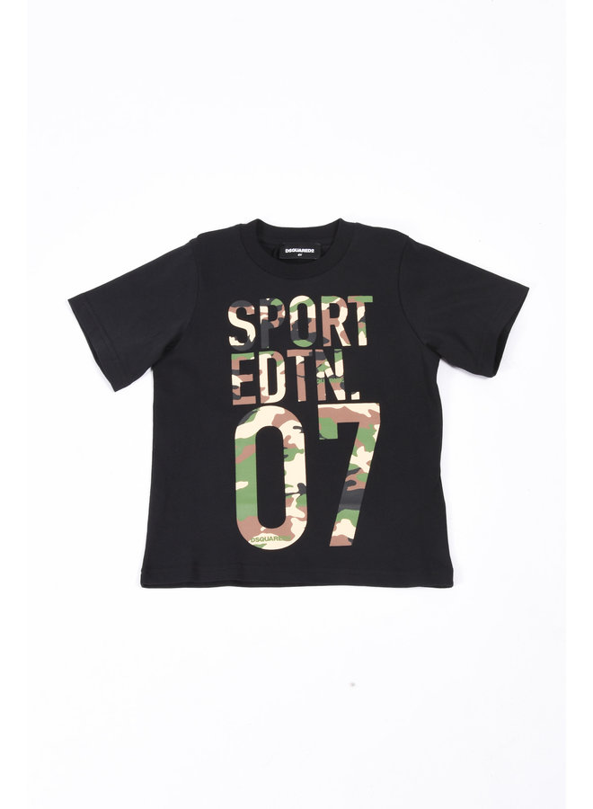 Dsquared2 Kids SS23 - DQ1428 Slouch Fit T-shirt - Black/Camo