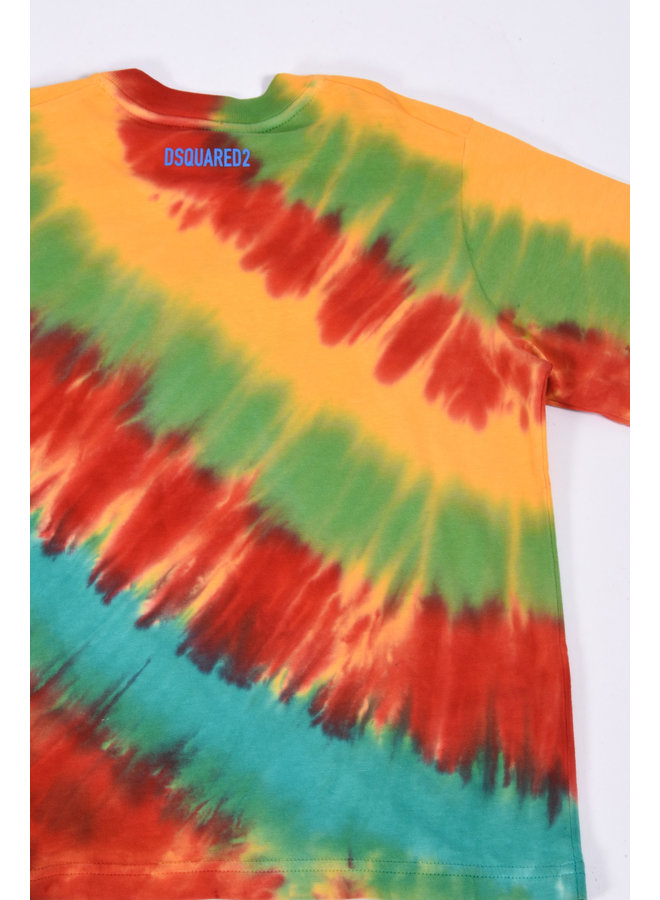 Dsquared2 Kids SS23 -DQ1615 Slouch Fit T-shirt - Multicolor Dye