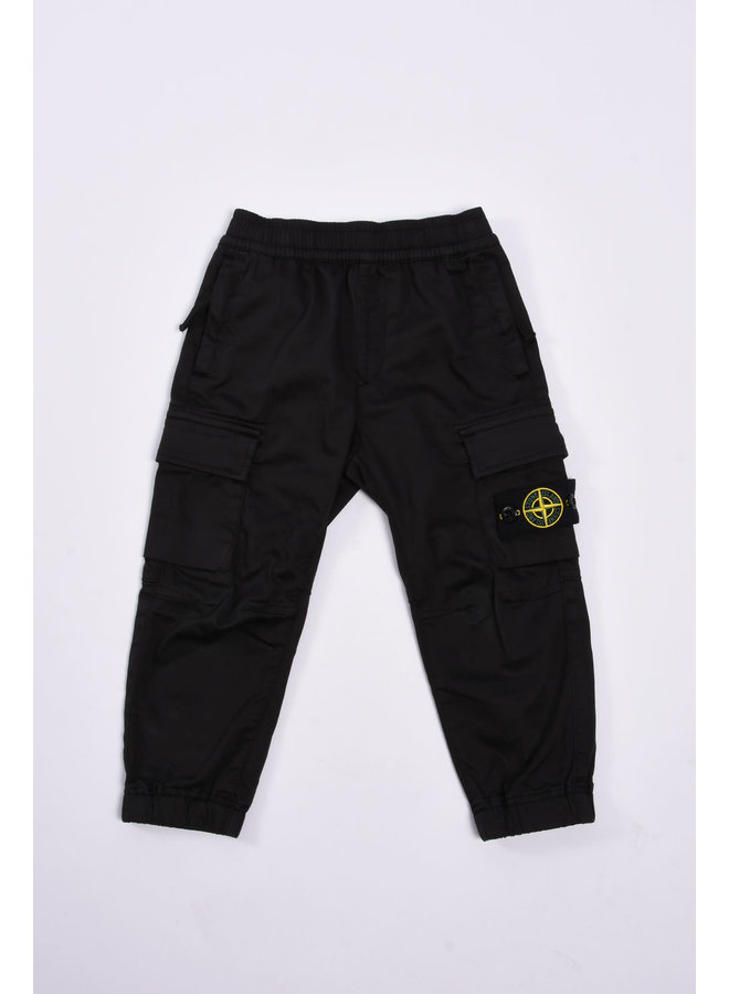 Stone Island SS23 - Logo-Patch Tapered Cargo Pants - Black