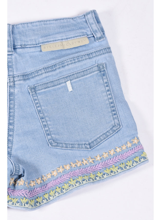 Stella McCartney Girl SS23 - TS6E99 Jeans Shorts - Light Blue