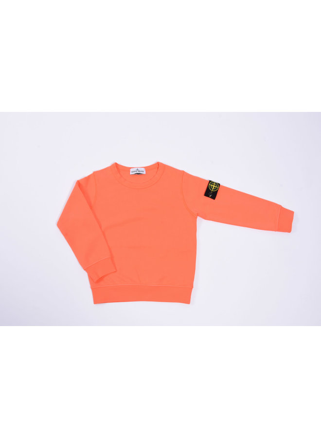 Stone Island SS23 - Felpa Logo-Patch Crewneck Sweatshirt - Coral