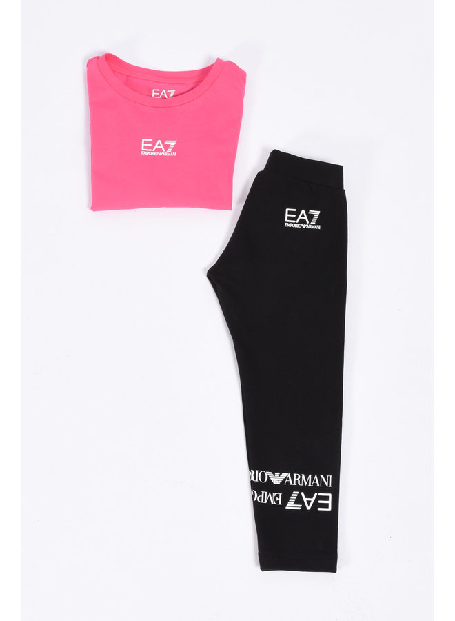 EA7 Kids SS23 - Set 3RFV54 - Pink Yarrow/Black