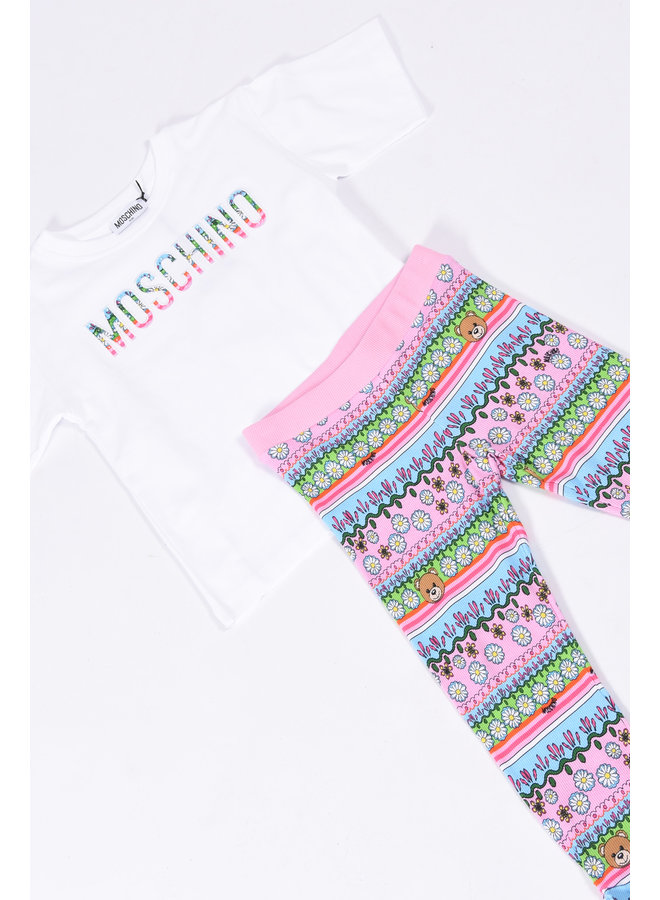 Moschino SS23 - Maxi T-shirt and Legging set - Pinky toy