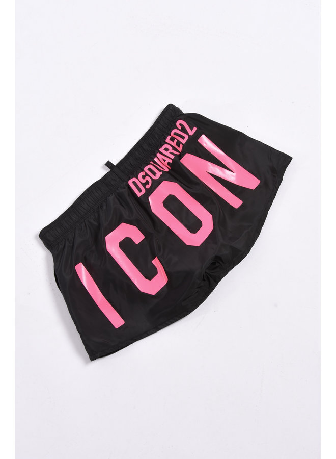 Dsquared2 Kids SS23 - DQ1708 Icon Swimshorts - Black / Pink