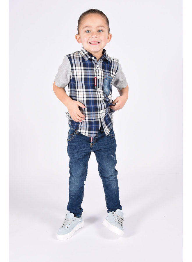 Dsquared2 Kids SS23 - DQ1503 Blouse - Checkered Blue