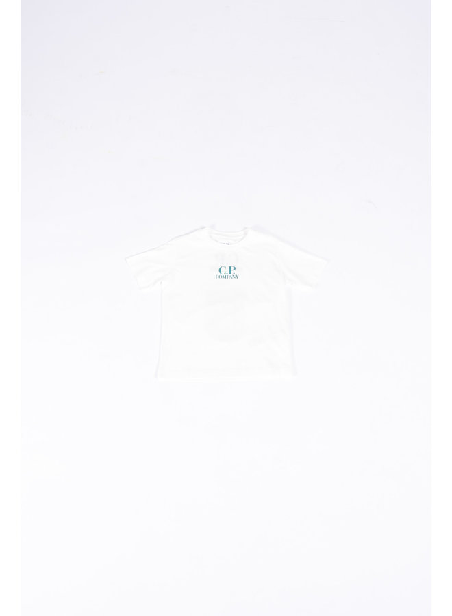 C.P. Company Kids SS23 - 30/1 Jersey Graphic Landscape T-shirt - Gauze White