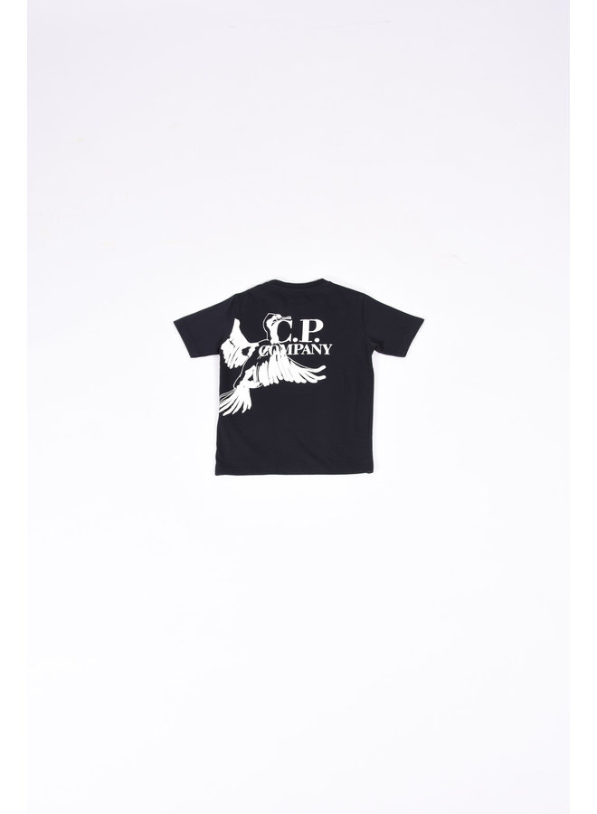 C.P. Company Kids SS23 - 30/1 Jersey Graphic Bird Logo T-shirt - Total Eclipse