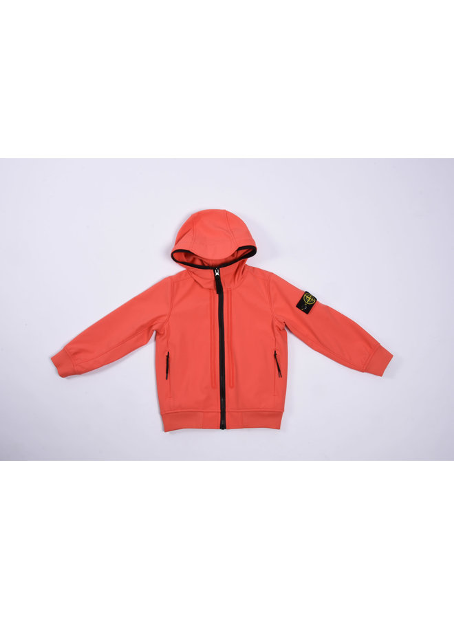 Stone Island SS23 - Logo-Patch Soft Shell Jacket - Coral