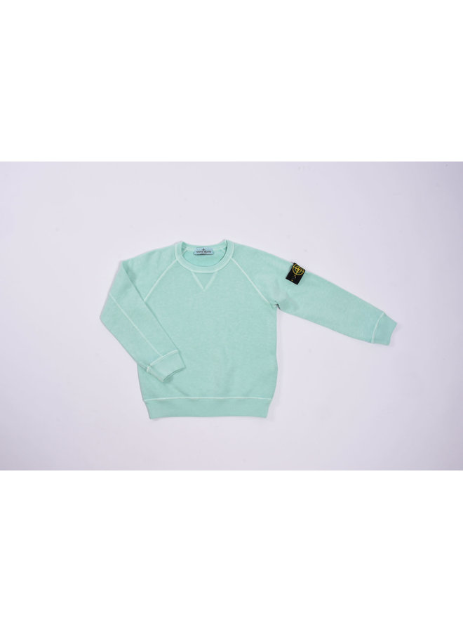 Stone Island SS23 - Felpa Logo-Patch Sweatshirt - Aqua