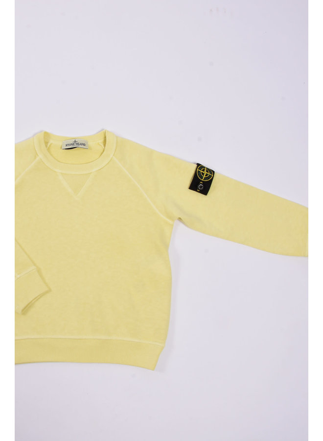 Stone Island SS23 - Felpa Logo-Patch Sweatshirt - Lemon