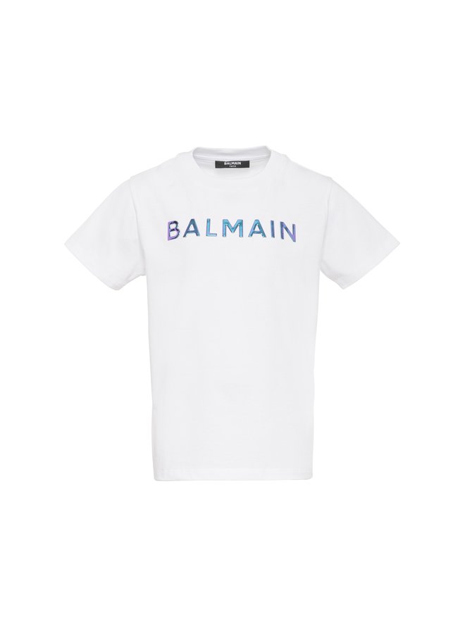 Balmain SS23 - T-Shirt  - White/Turquoise