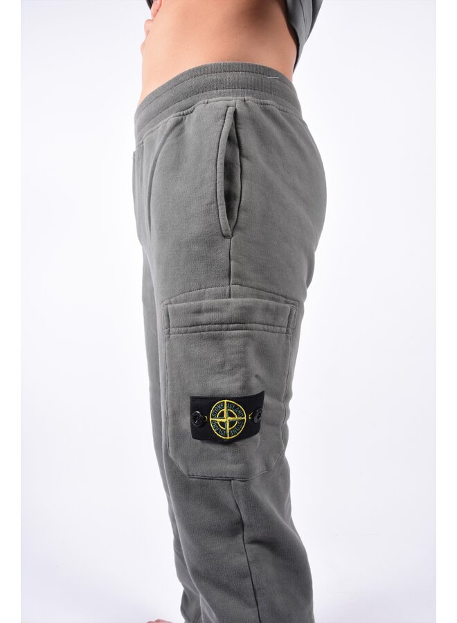 Stone Island FW23 - Felpa Logo-Patched Sweatpants - Blue Grey