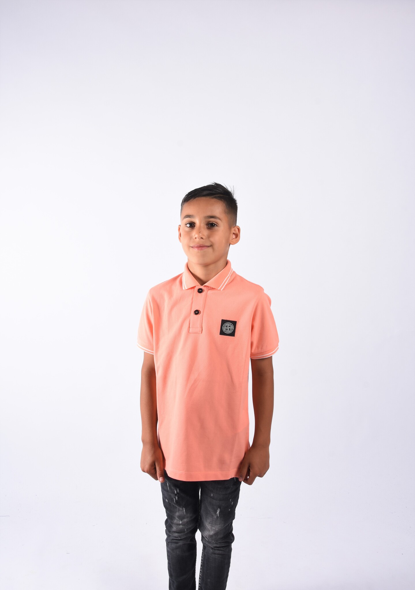 boys stone island polo