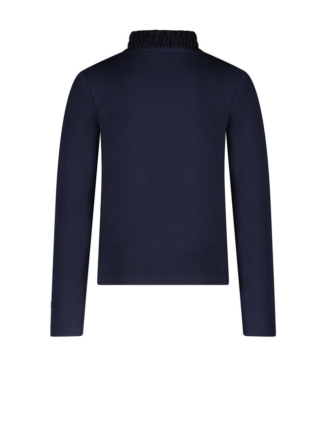 Le Chic FW23 - Nesrin High Collar T-shirt - Blue Navy