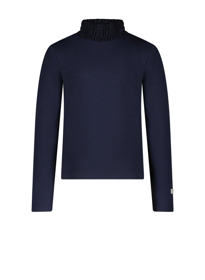 Le Chic FW23 - Nesrin High Collar T-shirt - Blue Navy